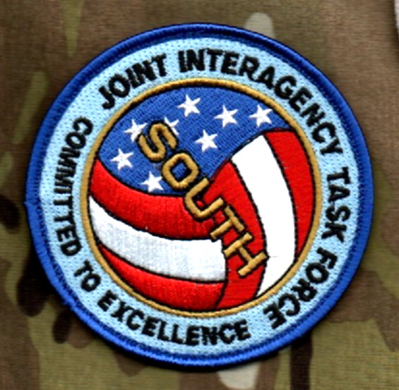 JIATF JOINT INTERAGENCY TASK FORCE SOUTH vêlkrö PATCH:   COMMITTED TO EXCELLENCE