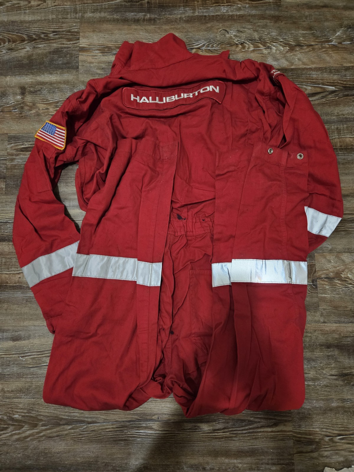 Wenass Overall in Red With HALLIBURTON BADGES