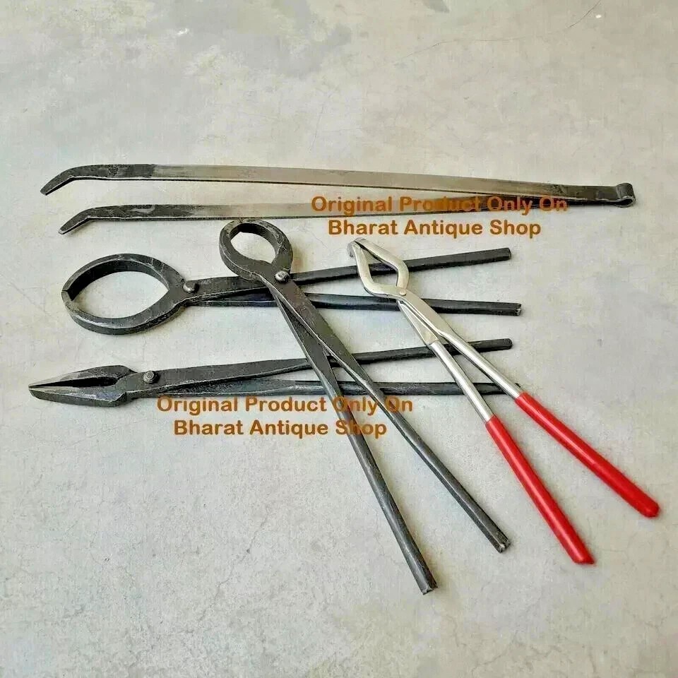 Blacksmith Tongs Pinch Set Of 5 For Forge Hammer Fire Work Knifemaking Tools