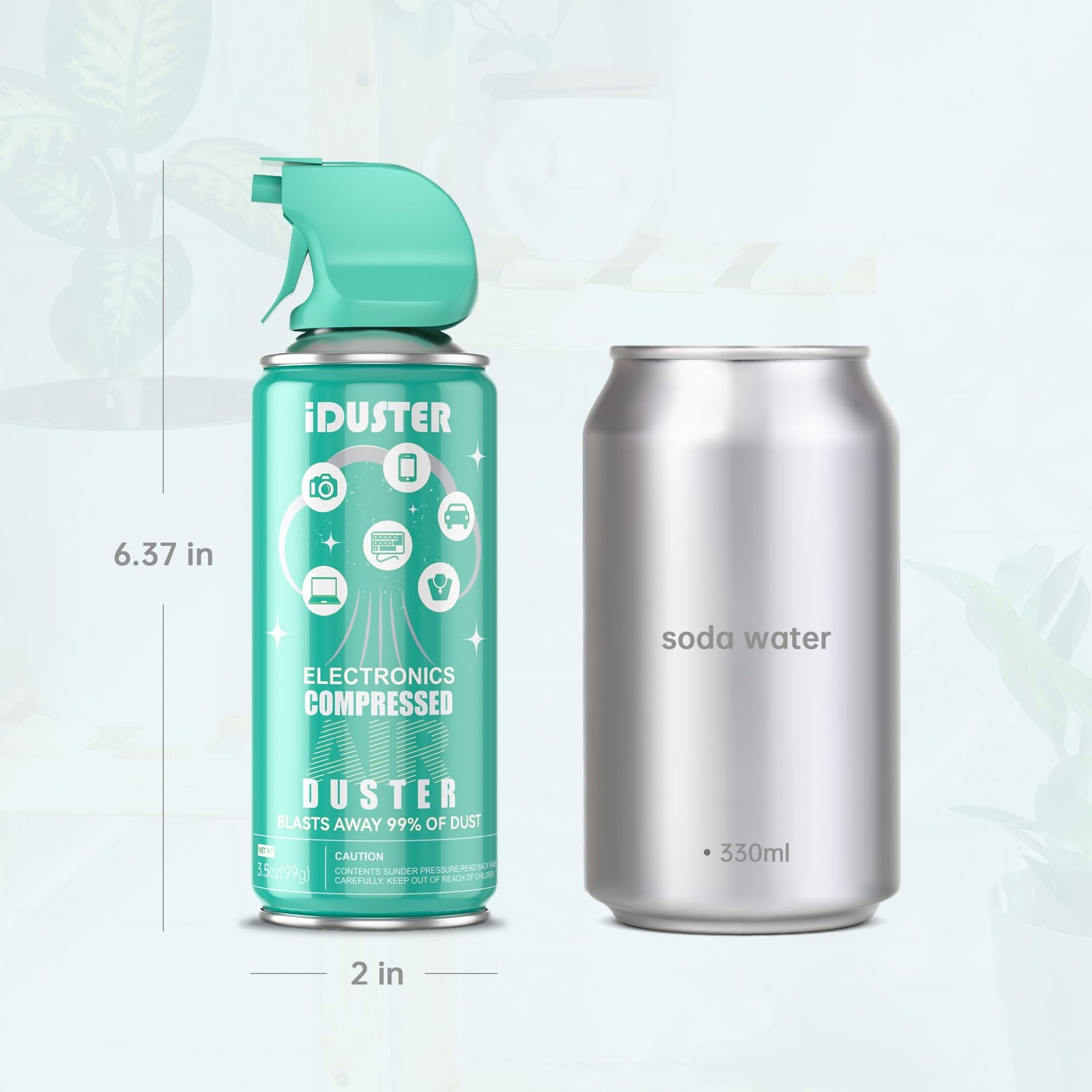 Compressed Canned Air Duster for Computer - Disposable Electronic Keyboard Cl...