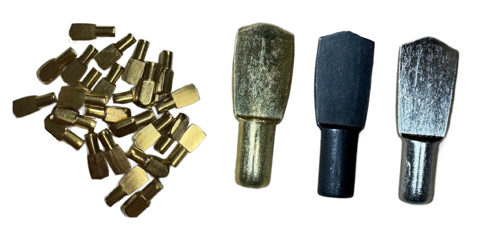 25 PCS 5mm SpoonShaped Metal Cabinet Shelf Support Pins Nickel Plated Peg