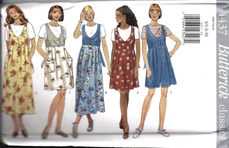 4437 UNCUT Vintage Butterick Sewing Pattern Jumpsuit Jumper Top EASY OOP FF NEW
