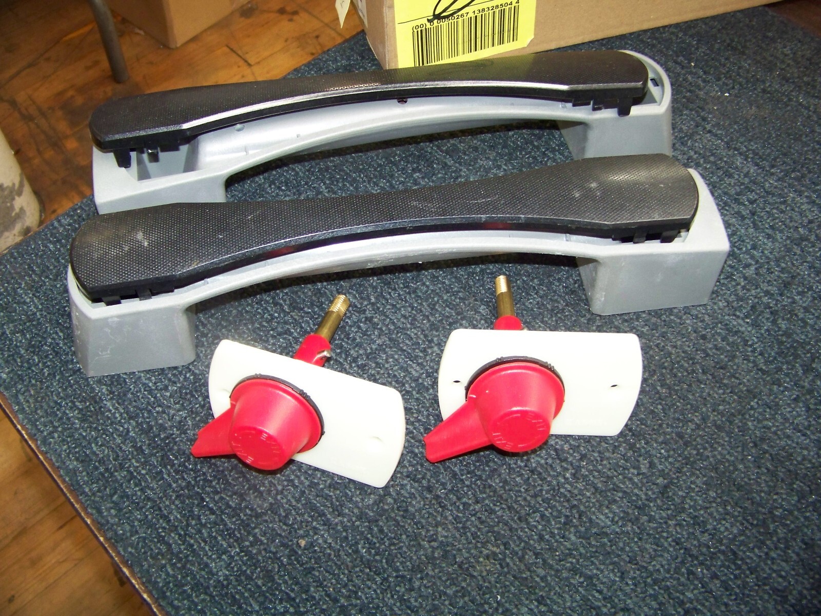Kason Freezer Door Handle Gray & Black No Hardware w/ Inside Release, Lot of 2