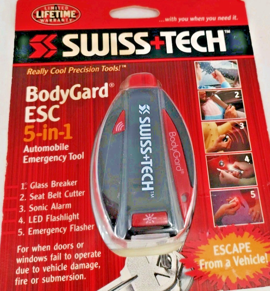 SWISS+TECH BODYGARD ESC 5-IN-1 Automobile Emergency Escape Tool SEALED