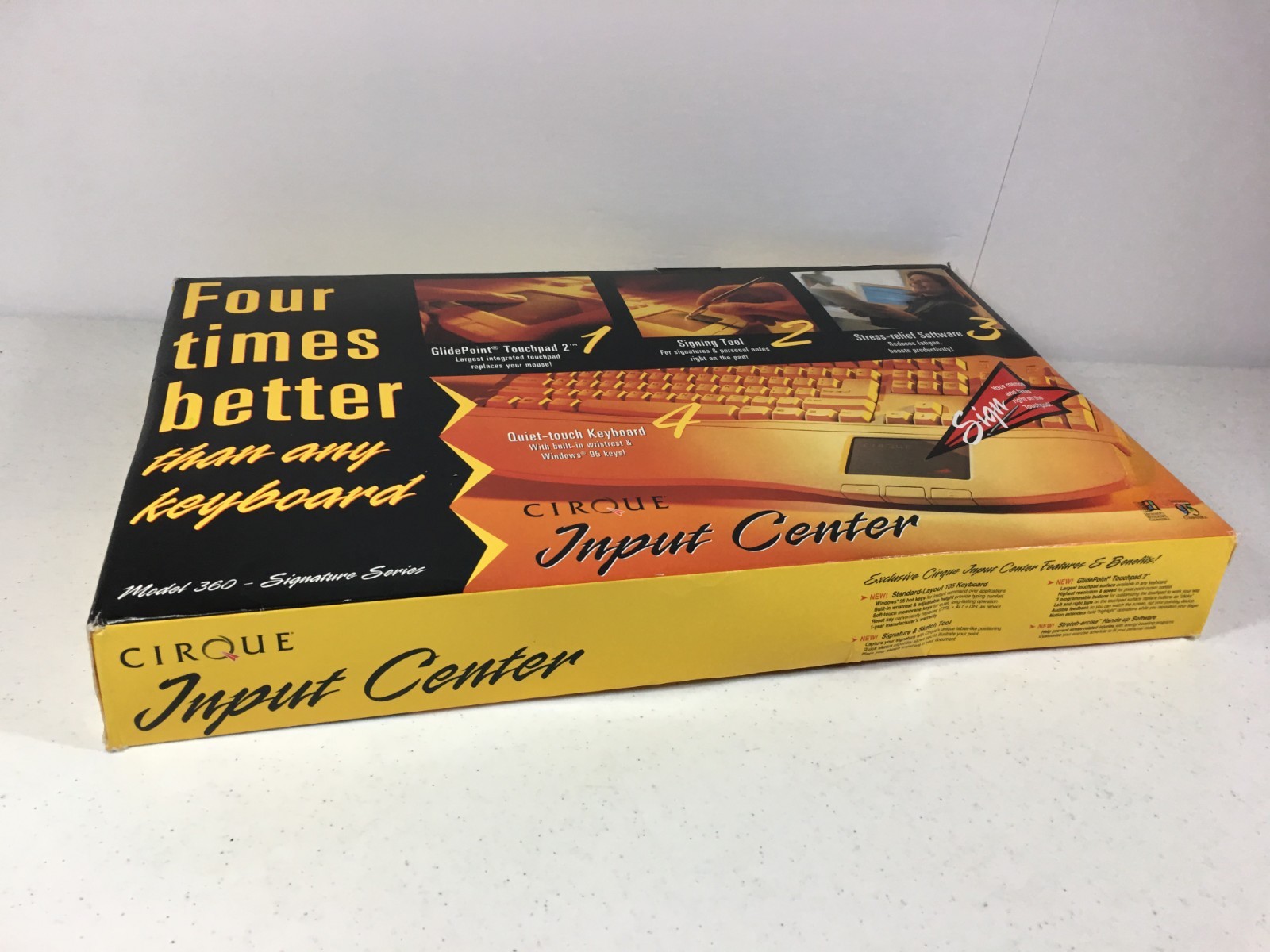 Cirque Input Center Model 360 Computer Keyboard Vintage New in Open Box