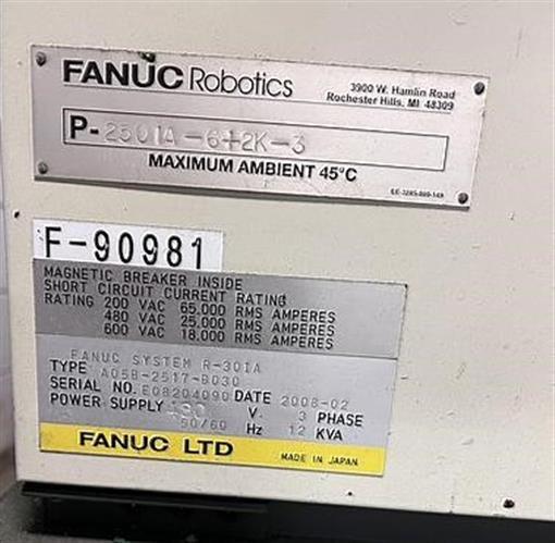 FANUC P250iA PAINT ROBOT with R30iA CONTROLLER