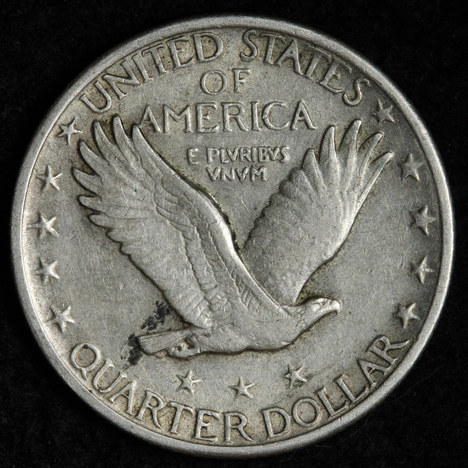 1929-D Standing Liberty Silver Quarter AU E256 SAJER