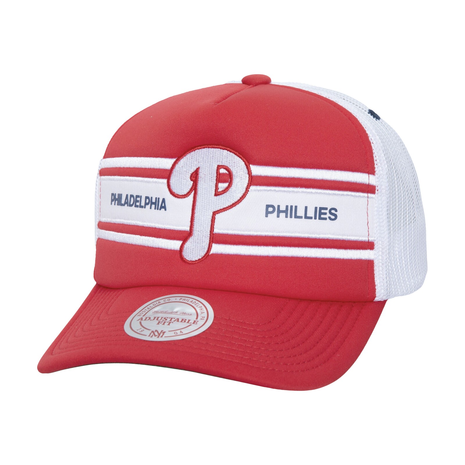 Men's   Red Philadelphia Phillies Sideline Trucker Adjustable Hat