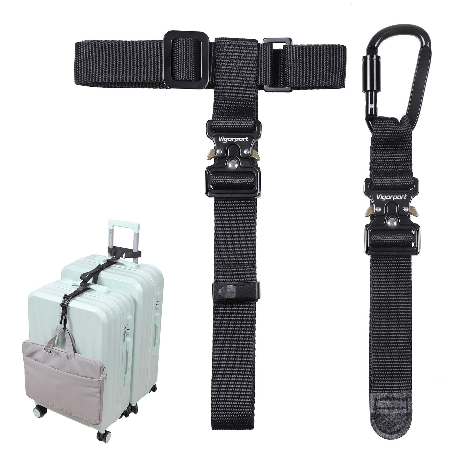 Luggage Straps, Straps for Suitcase, Add A Bag Adjustable Luggage Accessories...