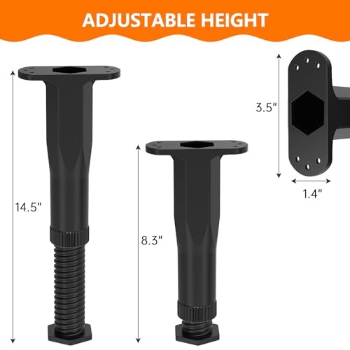 4 PCS (8.3"-14.5") Adjustable Bed Frame Support Legs, Frame 4pcs (8.3"-14.5")