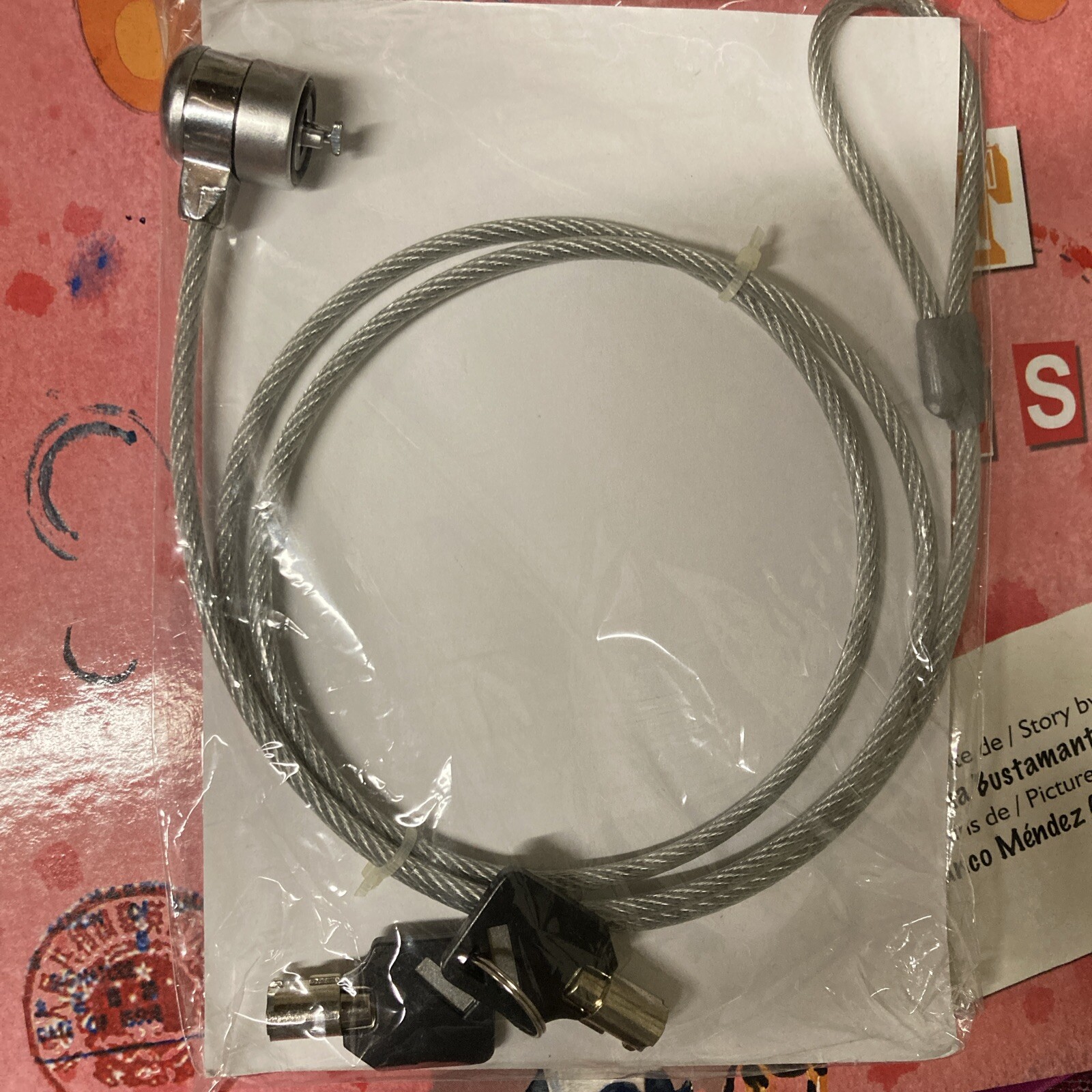 1.5 Ft Notebook Laptop Computer Lock Security Lock Cable Chain With Two Keys