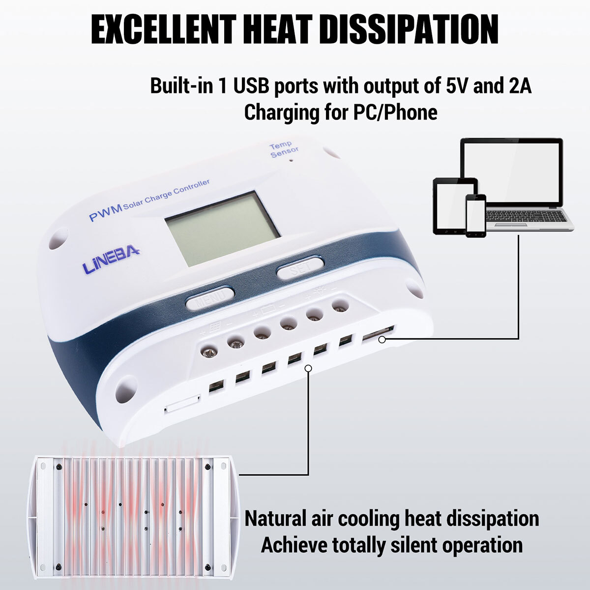 Compact 30A Solar Panel Regulator for Enhanced Battery Life and Efficiency