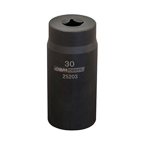 30mm Axle Nut Socket 1/2 Inch Driver Black or Chrome OEMTOOLS 25203