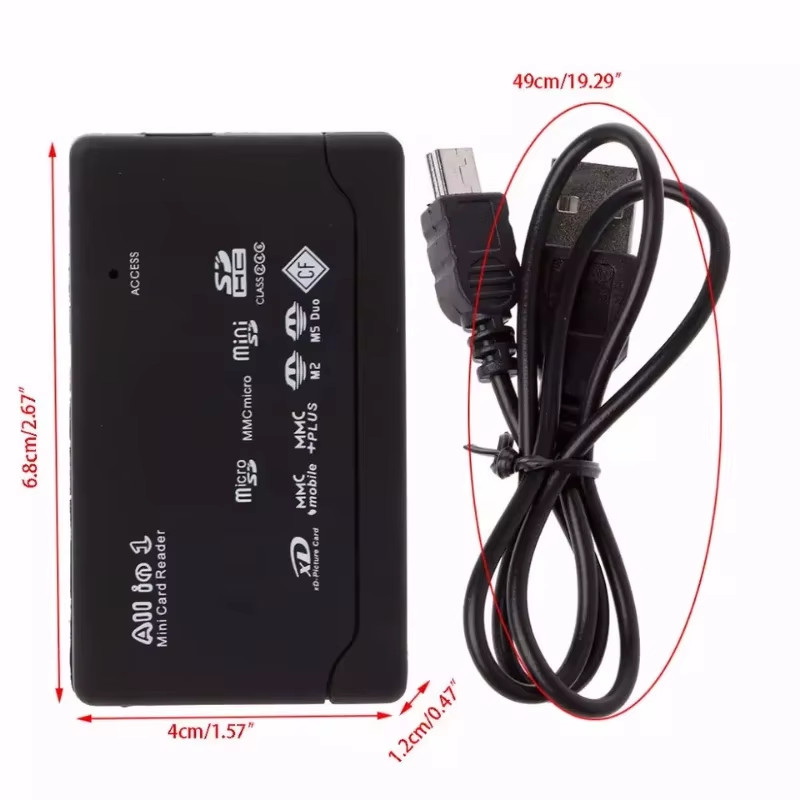 USB Memory Card Reader CF XD SD MS | Compact Flash XD Picture Card PC Mac