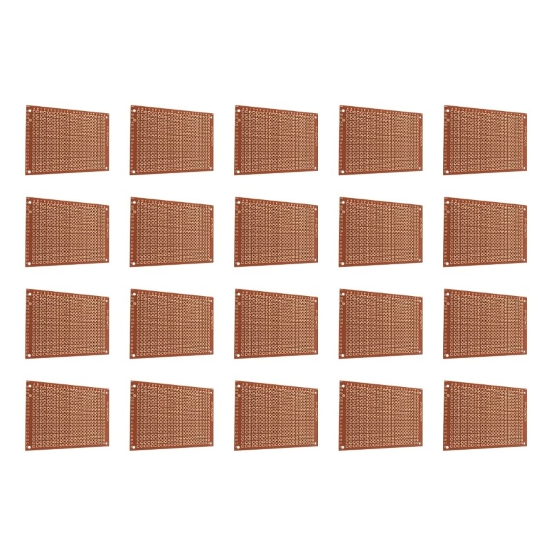 20pcs Pre Soldered Prototype Boards 5x7cm 2.54mm Hole Spacing 1.2mm Bakelite