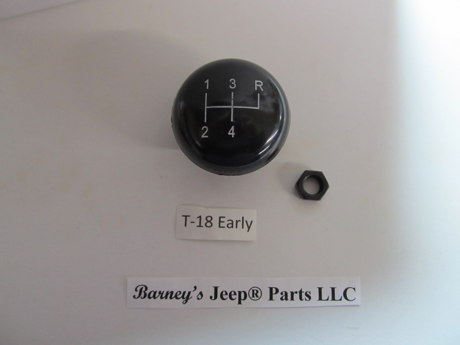 FITS JEEP CJ EMBOSSED EARLY T18 4-SPEED TRANSMISSION SHIFT KNOB NEW!
