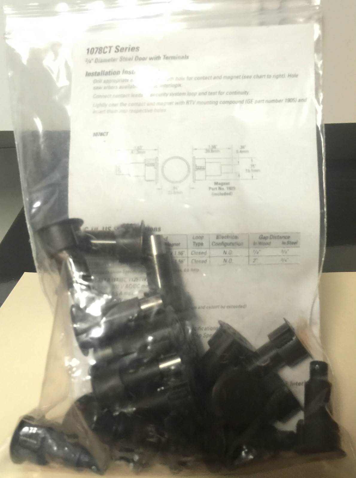 Brand New "10" 1078CTM Mahogany Steel Door Contacts Wired