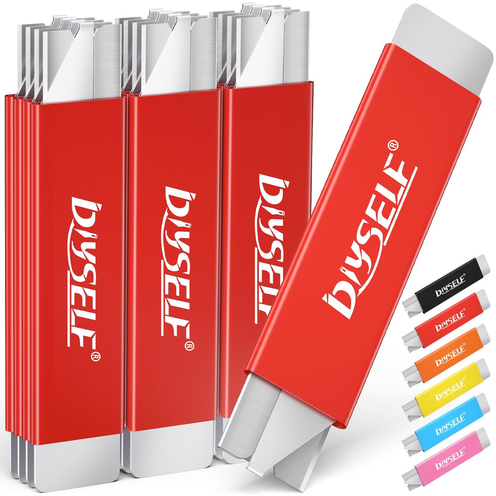 DIYSELF 12 Pack Box Cutters, Utility Knife Aluminum Alloy, Razor Knife Utility,