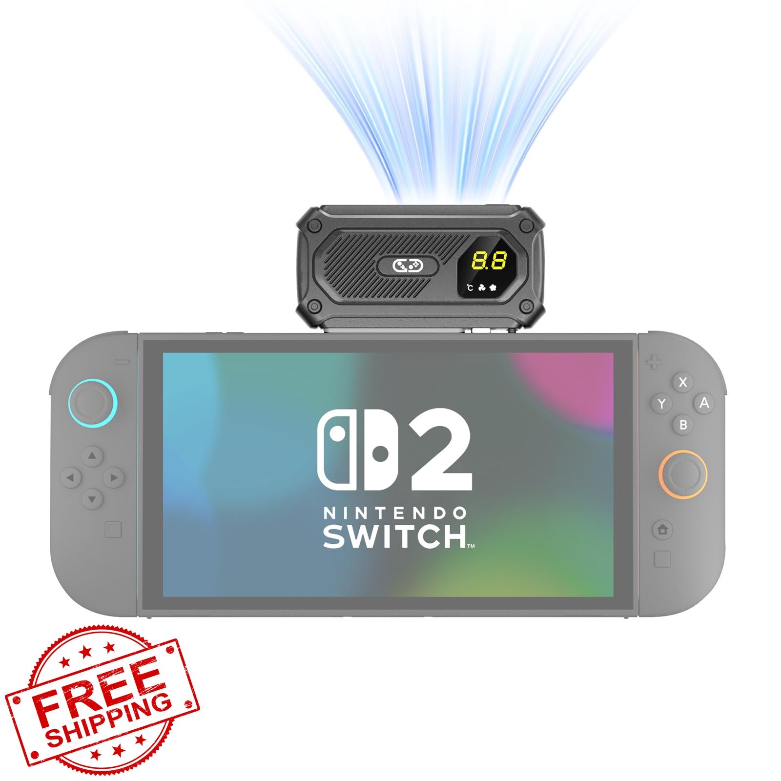 Nintendo Switch 2 Cooling Fan, Saitake Rapid Adjustable Speed, Temp Monitor, ...