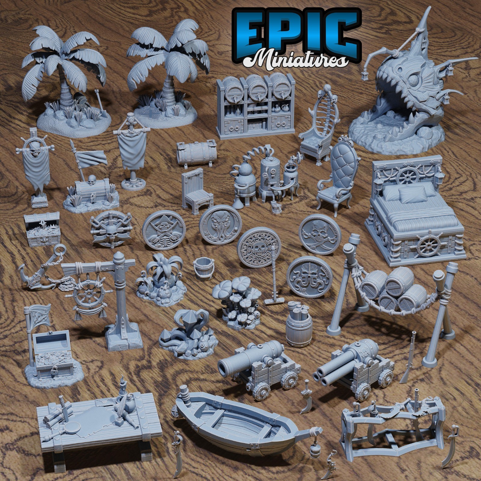 Pirate Scenery D&D Dungeons and Dragons Miniature - Epic Miniatures 28mm