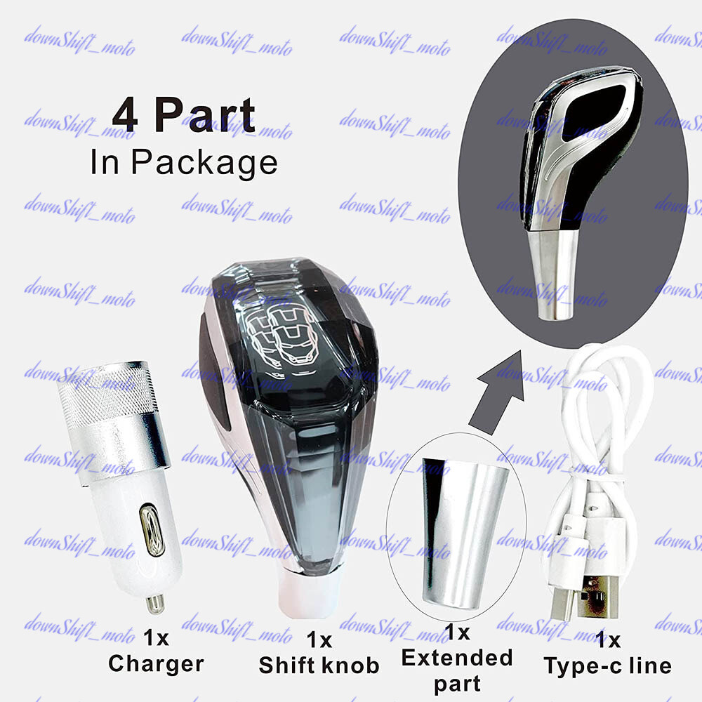 Crystal Handle Touch Motion Activated LED Car Gear Shift Knob Shifter for MAZDA