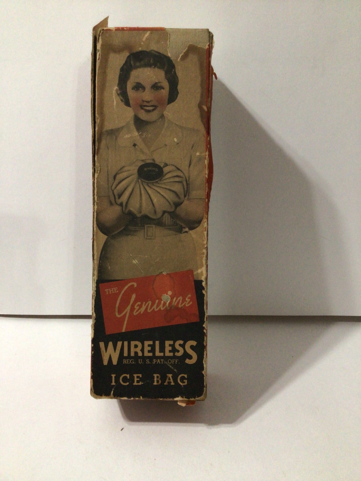 vtg wireless ice bag in original box THE LOBL MFG. CO. MIDDLEBORO MASS.