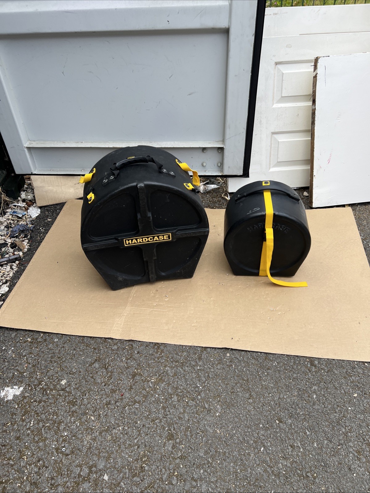 14” & 10” Hardcase Floor Tom Drum Case. 2 Straps Need Repair.  HN14S. Free P&P