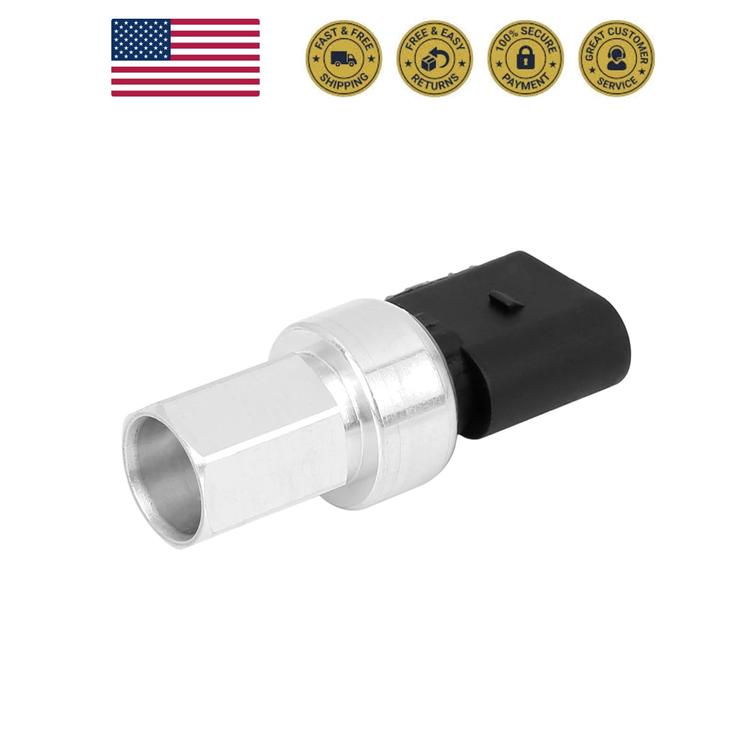 Air Conditioner A/C Pressure Sensors Switch 1J0959126 1K0959126A for VW Jetta...