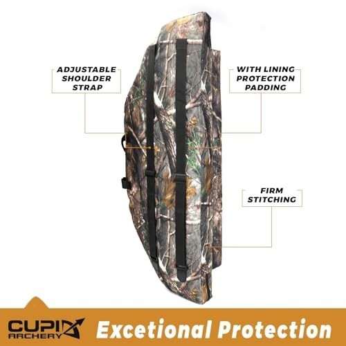 Lightweight Soft Compound Bow Case with Arrow Pocket & Backpack Straps