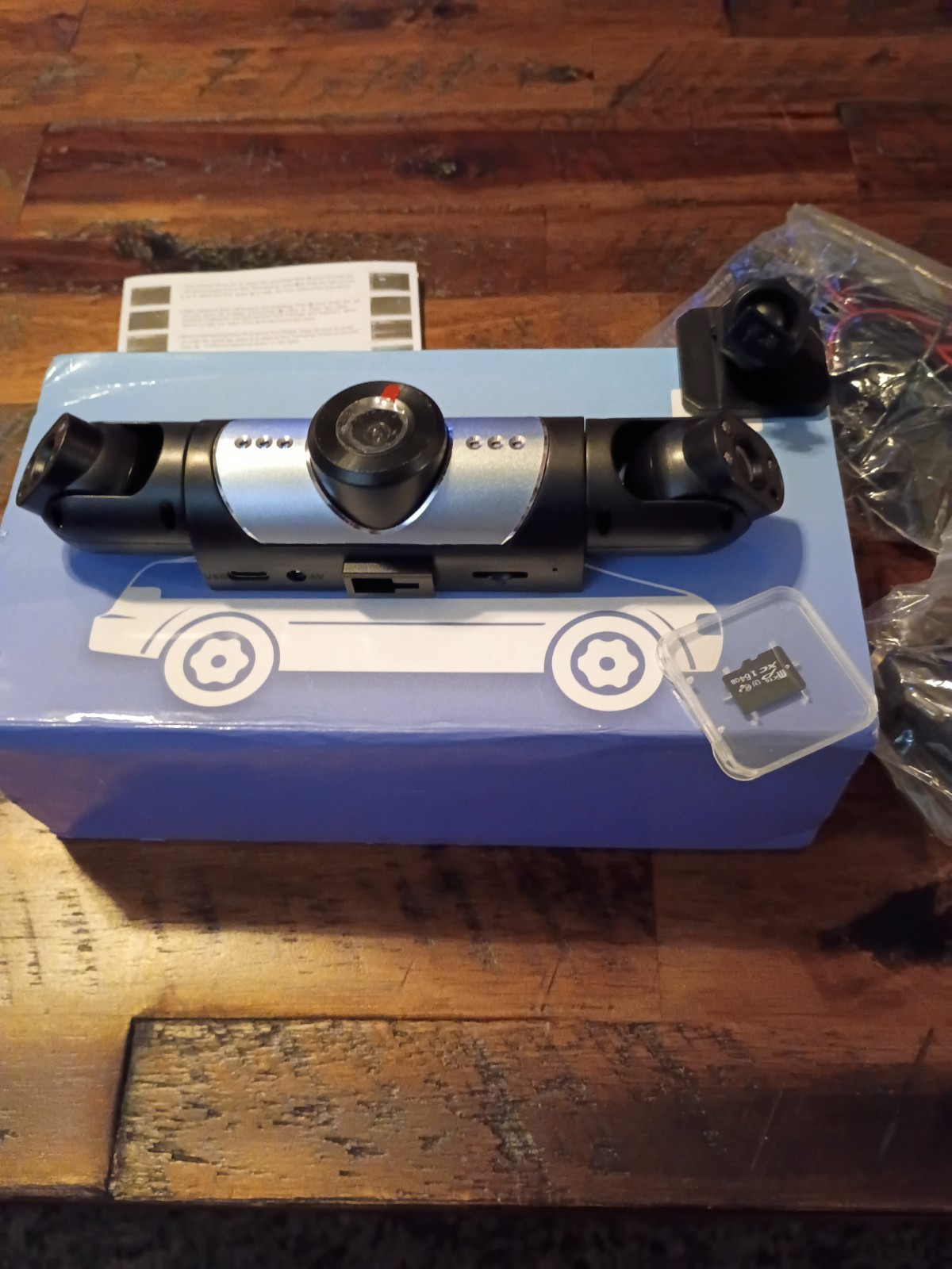 360° 4 Channel 1080P HD Car Dash Cam Front and Rear Inside Left Right + Camera