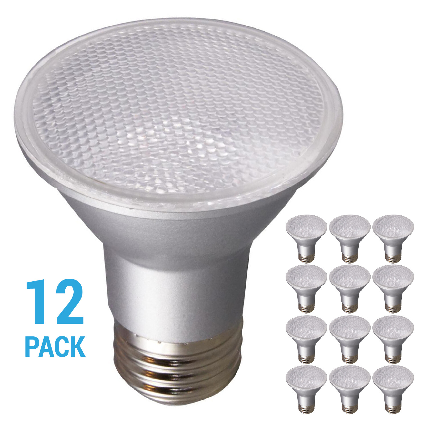 12 Pack Satco S29406 LED Bulbs 120V 6.5W =50W PAR20 Medium E26 3000K Warm White
