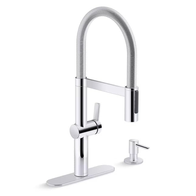 Kohler Koi S83050520 Pull Down Kitchen Faucet Chrome Semi Professional w/Soap