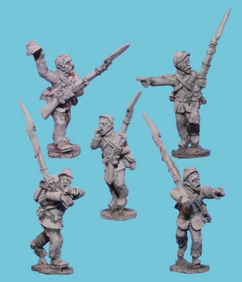 28mm American Civil War Union Sergeants Miniatures MMUO3
