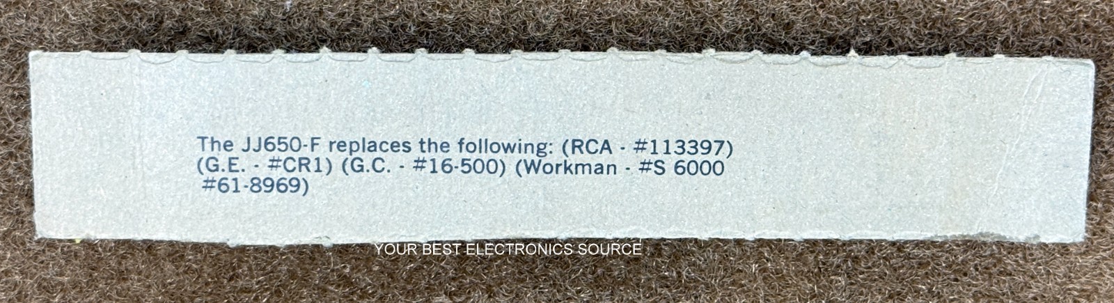 NOS NEW Workman WEP JJ650F Selenium Focus Rectifier Vintage Electronic Equipment
