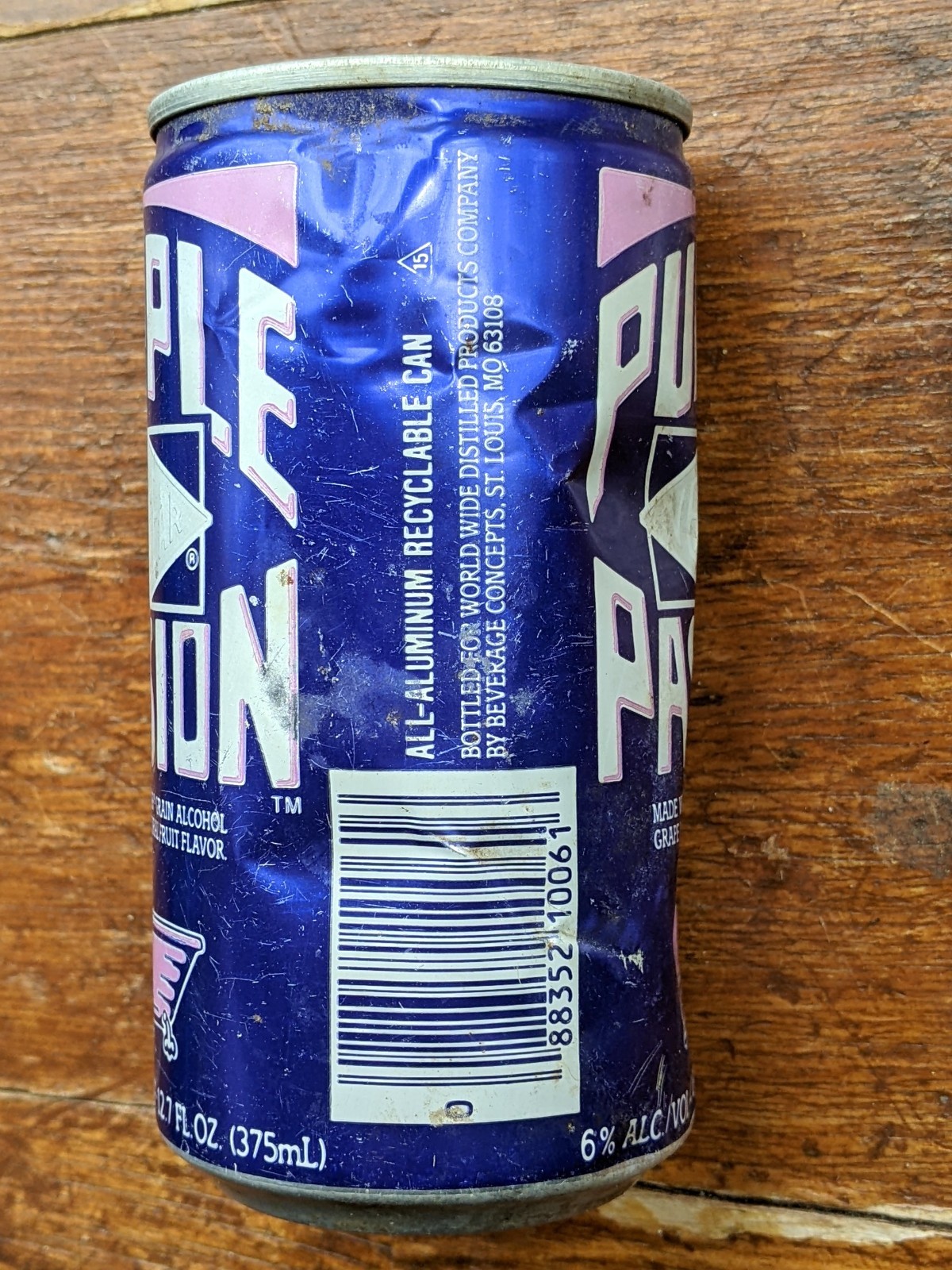 Vintage Purple Passion Soda Pop Can (empty)