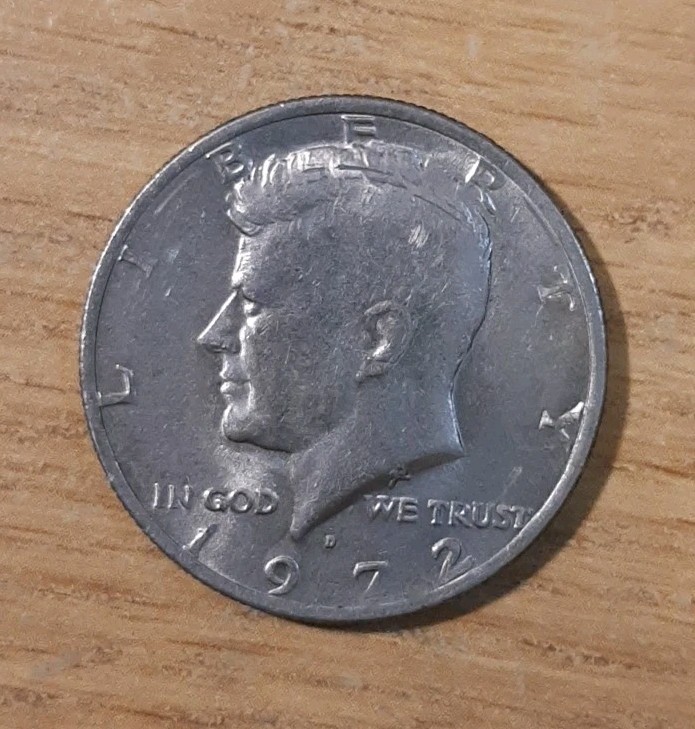 1972-D JOHN F KENNEDY HALF DOLLAR COIN USA AMERICA FIFTY CENTS DENVER JFK (MM7)