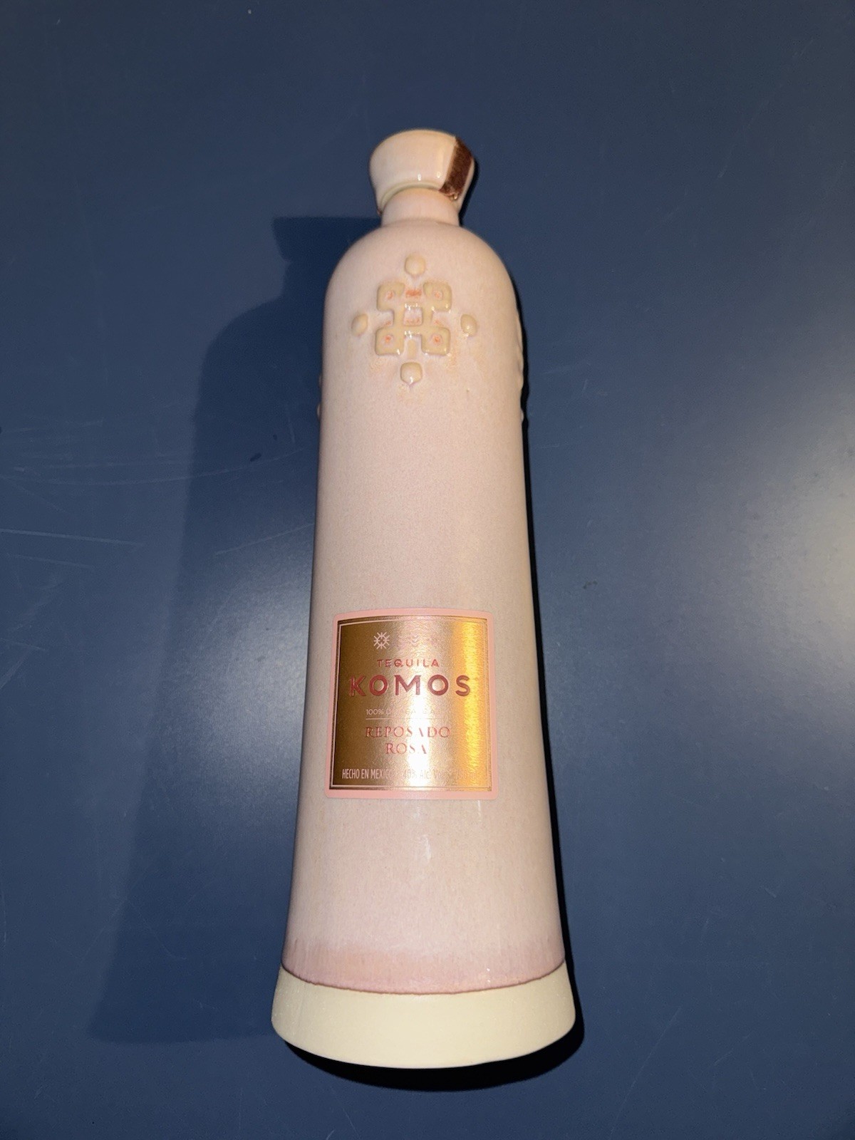 Komos REPOSADO ROSA Tequila EMPTY PINK Bottle Hand-crafted Porcelain Collectible