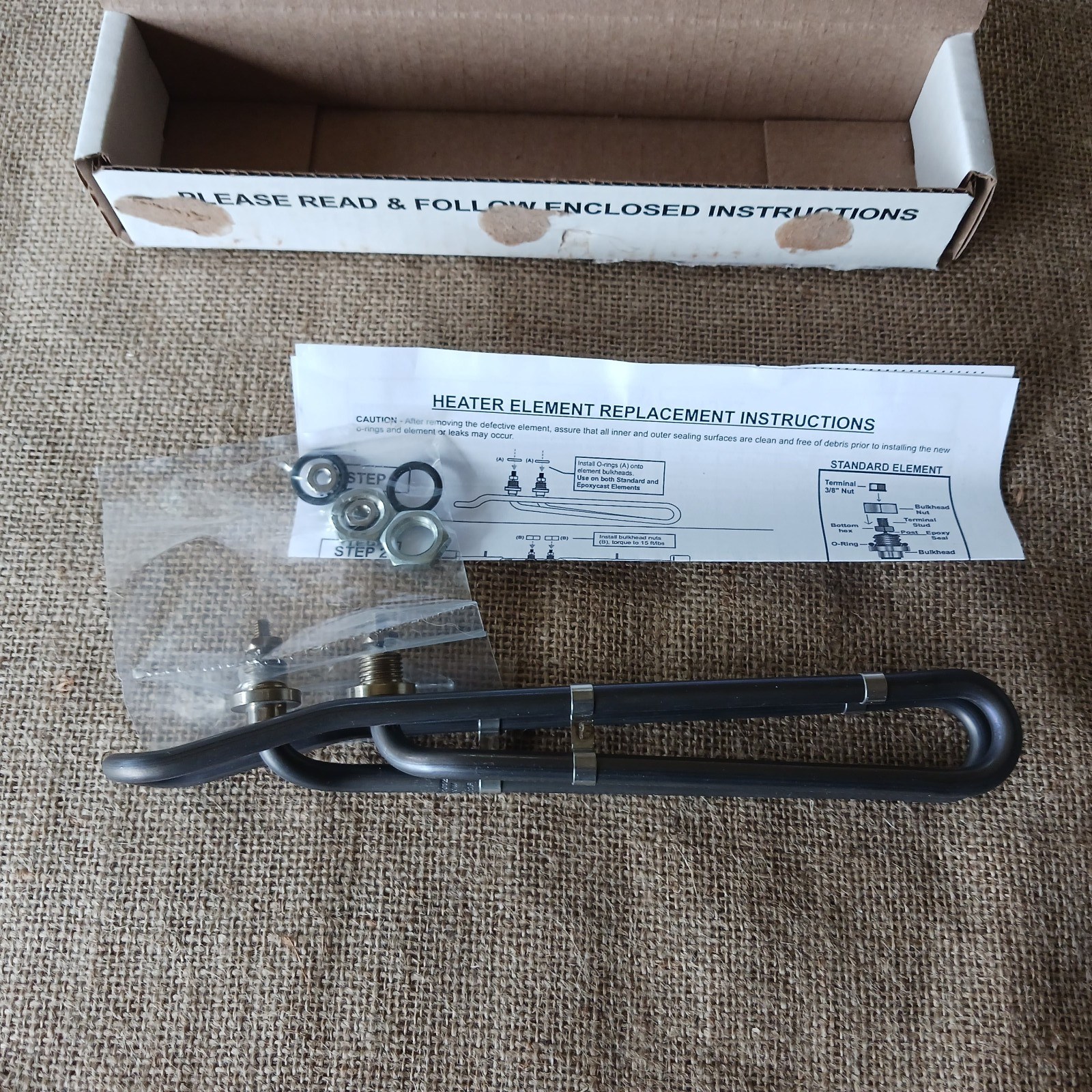 Hydroquip flow thru heating element, 4.0kW, titanium jacket, NIB