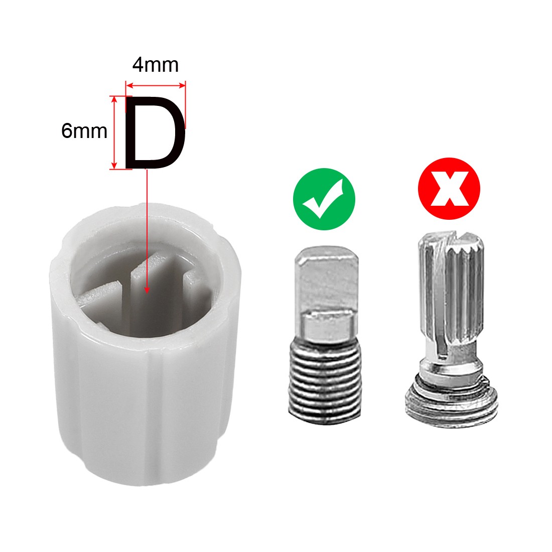 10pcs 4x6mm Potentiometer Control Knobs for Electric Guitar Grey