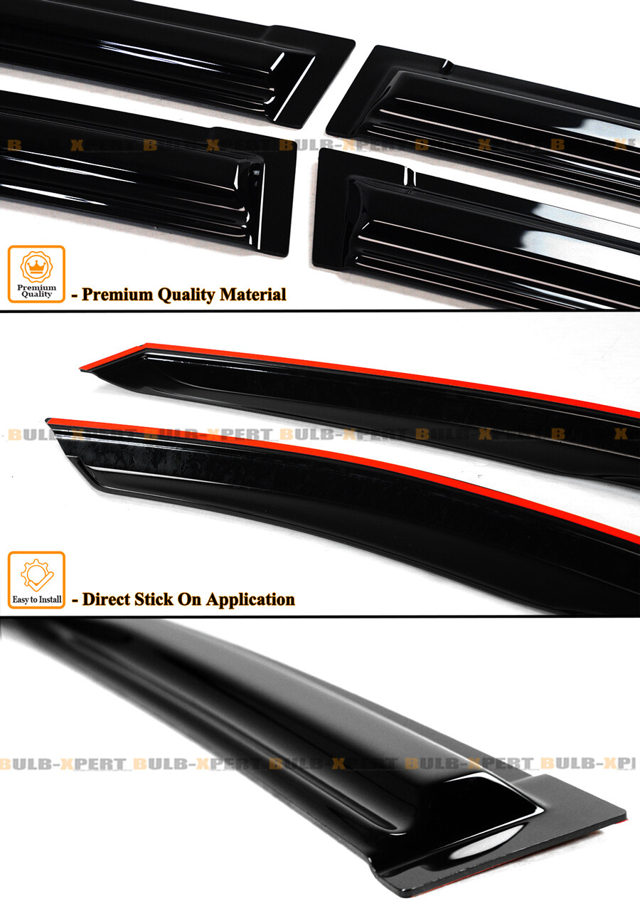 MUG STYLE 3D WAVY WINDOW VISOR RAIN GUARD DEFLECTOR FOR 2022-2024 SUBARU WRX VB