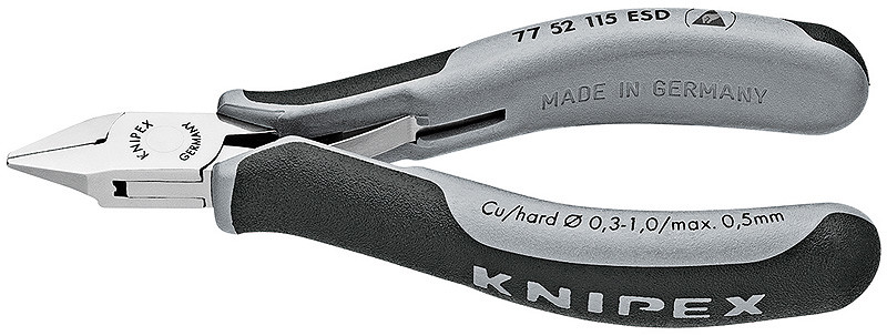 Knipex 7752115ESD Electronics Diagonal Cutter ESD w/Component Grips 4 1/2 In