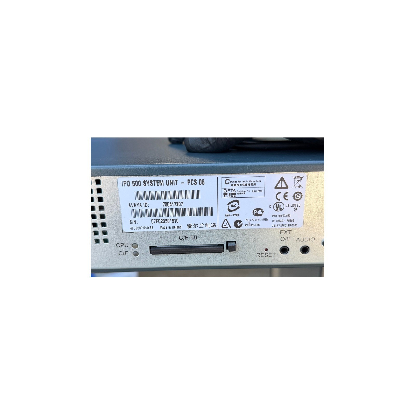 Avaya IP Office 500 System Unit PCS 06 700417207 with Embedded Messaging Kit