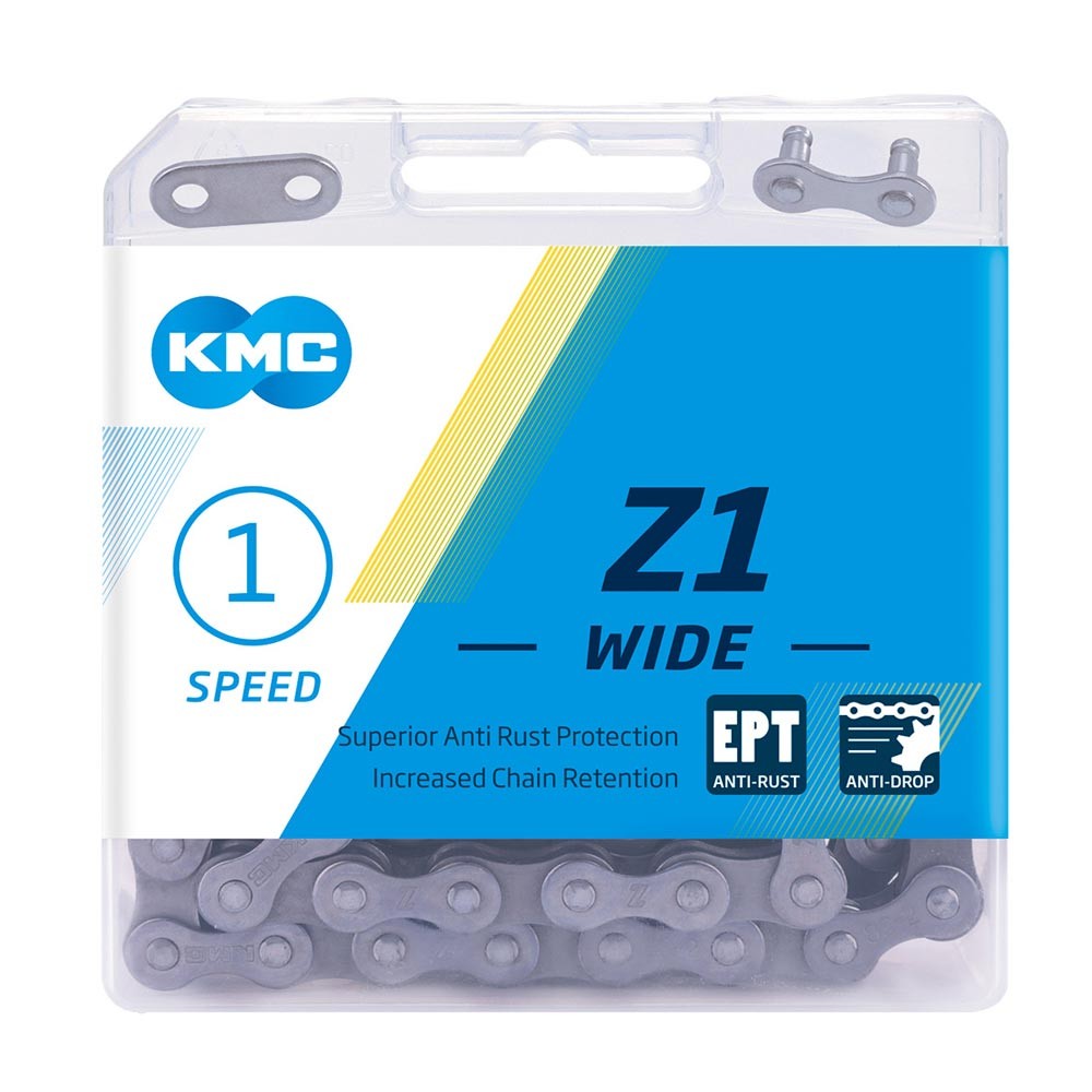 KMC Unisex's EPT Z1 Wide Chain 112 Link Dark Silver