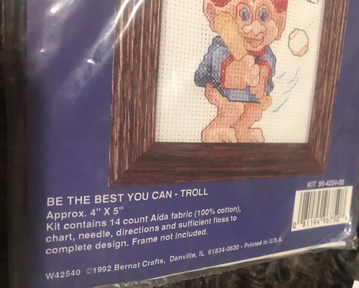 Troll Doll Bernat Crosstitch Kit