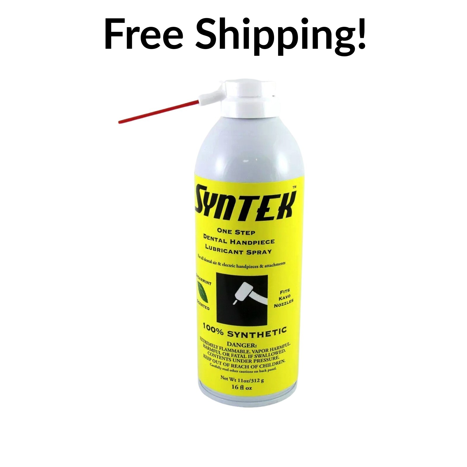 Syntek Synthetic Dental Handpiece Oil Lubricant Aerosol Free Ship Made in USA