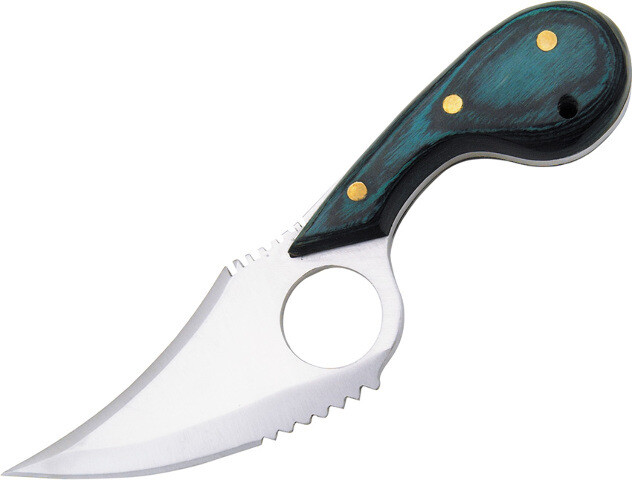 Pakistan Cat Skinner Knife DH-7956 7 1/4" overall. 3 7/8" stainless blade. Full