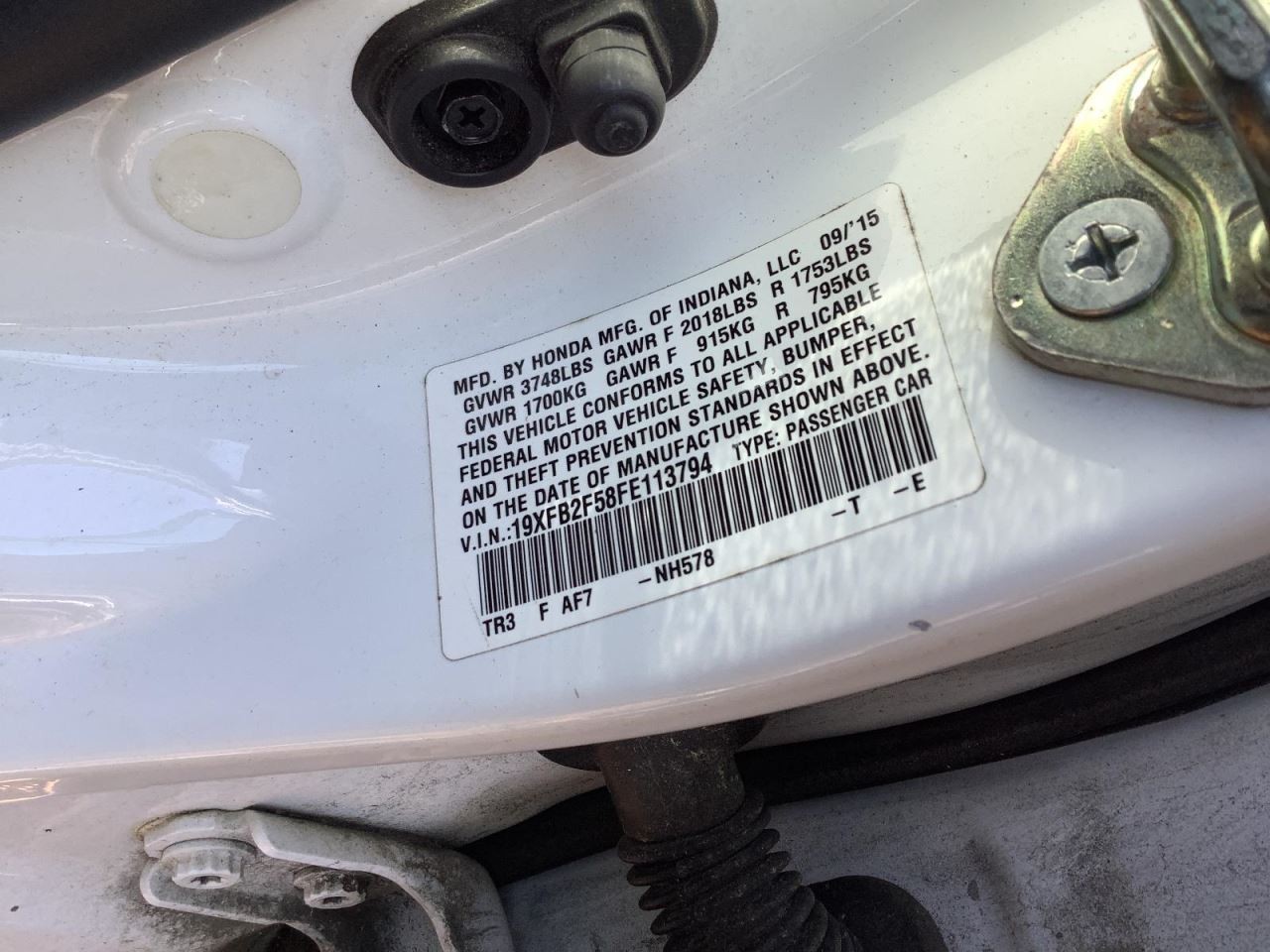 CIVIC 2015 Glove Box 4691225