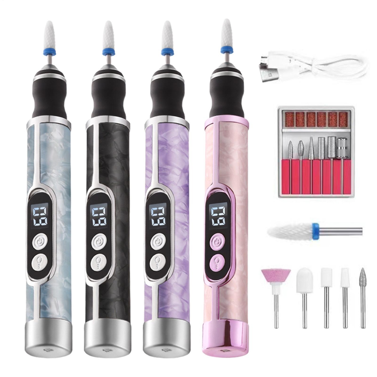 Nail Drill Professional High Speed Digital Display Rechargeable