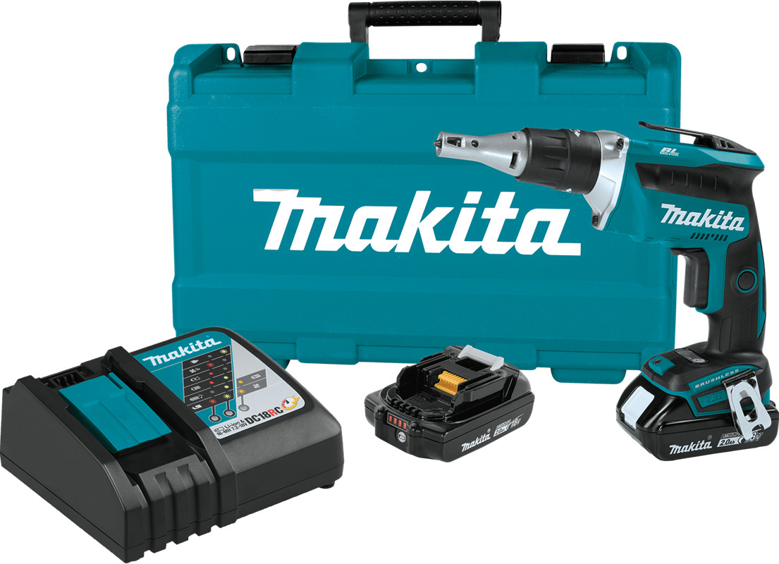 Makita XSF03R 18V LXT Compact Brushless Cordless Drywall Screwdriver Kit