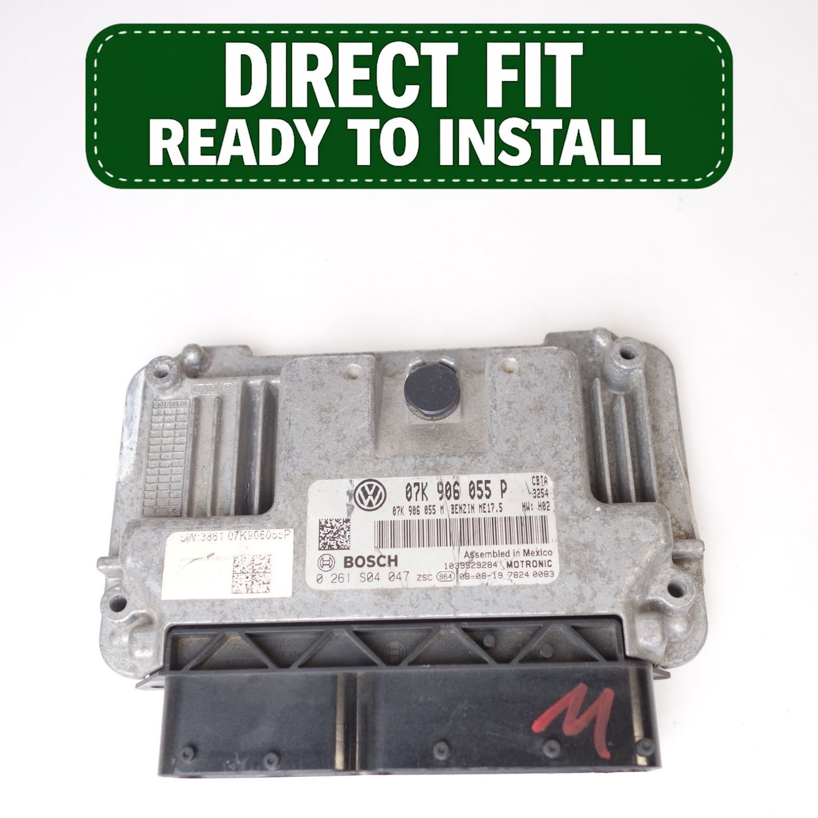 07K906055P Volkswagen Jetta Rabbit 2008-2009 2.5L Engine Computer Plug N Go
